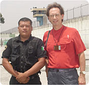 David with prison guard, Mexico